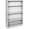 Lorell Fortress Series 4-Shelf 60" Bookcase, Light Gray (LLR41286)