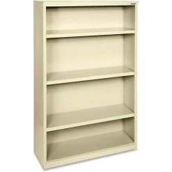 Lorell Fortress Series 4-Shelf 60"Bookcase, Putty (LLR41287)