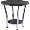 Winsome Maya 22.05" X 23.82" X 23.82" Medium Density Fiber Round End Table, Black