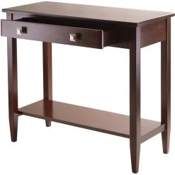 Winsome Richmond 33.98" X 29.92" X 15.69" Wood Console Hall Table Tapered Leg, Brown
