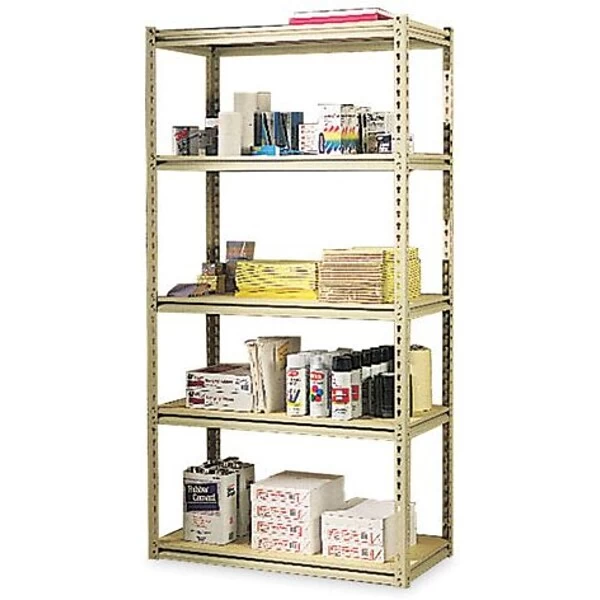 Tennsco Commercial Shelving Unit, Supports 1,000 Lbs. Per Shelf, Sand, 72"H X 36"W X 18 1/2"D 1 Tennsco Commercial Shelving Unit, Supports 1,000 Lbs. Per Shelf, Sand, 72"H X 36"W X 18 1/2"D