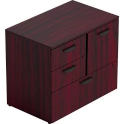 GIS Superior Laminate Mixed Storage Unit With Lock, American Mahogany, 36Wx22Dx29.5H