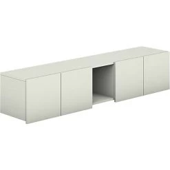 HON® Voi® Overhead Cabinet With Cubbie, Silver Mesh, 14.15"H X 71.86"W X 14 1/4"D