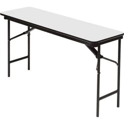 Iceberg® Premium Wood Laminate Folding Tables, 60x18", Gray