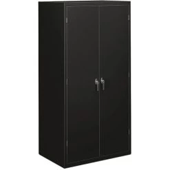 HON Brigade Storage Cabinet, 5 Adjustable Shelves, 24-1/8"D X 72"H, Black Finish NEXT2018 NEXT2Day
