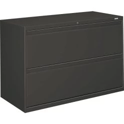 Hon® Brigade® 800 Series 2-Drawer 28 3/8"H X 42"W X 19 1/4"D Lat File Cabinet, Charcoal, Lgl (892LS)