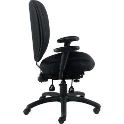 Offices To Go® Fabric Multi-Function Task Chair With Arms, Black (OTG11653-QL10)