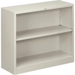 HON® Brigade⢠2-Shelf Metal Bookcase, Gray
