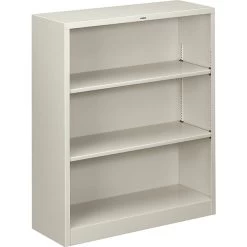 HON® Brigade⢠3-Shelf Metal Bookcase, Gray