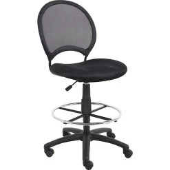 Boss® Mesh Drafting Stool; Black
