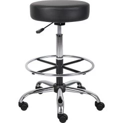 Boss® CareSoft Medical/Drafting Stool; Black
