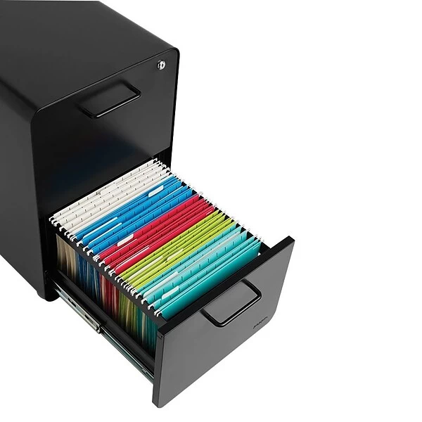 Poppin Two Drawer Stow All Black File Cabinet 1 Poppin Two Drawer Stow All Black File Cabinet