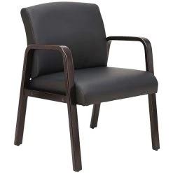 Alera® Reception Lounge Series Guest Chair, Espresso/Black