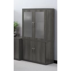 Safco 29 1/2"H Aberdeen Storage Cabinet, Gray Steel (ASCLGS)