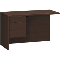 HON 10500 Series Return, 1 Box/1 File Drawer, 48"W, Mocha Finish