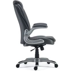 Quill BrandĀ® Sorina Bonded Leather Chair, Grey (53253)