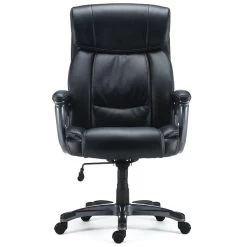 Quill BrandĀ® Lockland Bonded Leather Big & Tall Managers Chair, Black (53235)