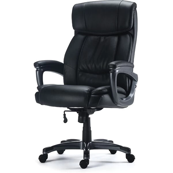 Quill Brand® Lockland Bonded Leather Big & Tall Managers Chair, Black (53235) 2 Quill Brand® Lockland Bonded Leather Big & Tall Managers Chair, Black (53235) - Image 2
