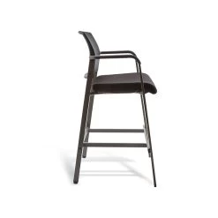 Union & Scale™ Prestige Esler Casual Fabric/Mesh Drafting Stool, Black (UN28356)
