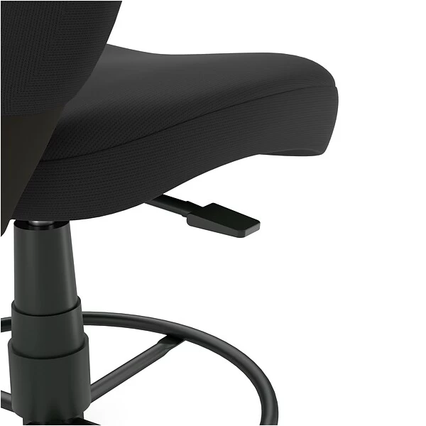 Essentials™ Fabric Drafting Stool, Black (UN59390) 3 Essentials™ Fabric Drafting Stool, Black (UN59390) - Image 3