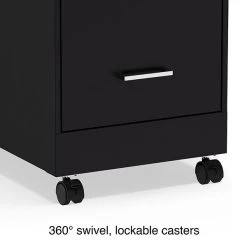 Quill Brand® 3-Drawer Vertical File Cabinet, Locking, Letter, Black, 19"D (52156) -Home furniture s1212894 s7