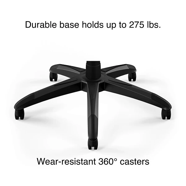 Quill Brand® Luxura Faux Leather Racing Gaming Chair, Black And Gray (52503) 6 Quill Brand® Luxura Faux Leather Racing Gaming Chair, Black And Gray (52503) - Image 6