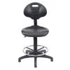 National Public Seating Kangaroo Stool 6700 Series Polyurethane Drafting Chair, Black (6722HB)