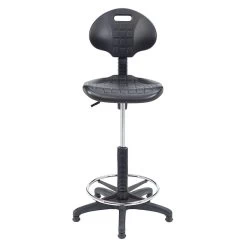 National Public Seating Kangaroo Stool 6700 Series Polyurethane Drafting Chair, Black (6722HB) -Home furniture sp103784004 s7