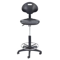 National Public Seating Kangaroo Stool 6700 Series Polyurethane Drafting Chair, Black (6722HB) -Home furniture sp103784005 s7