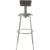 National Public Seating Vinyl Computer And Desk Stool, Gray (6424HB1)