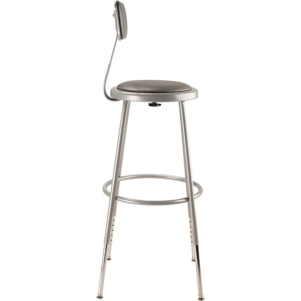 National Public Seating Vinyl Computer And Desk Stool, Gray (6424HB1) 2 National Public Seating Vinyl Computer And Desk Stool, Gray (6424HB1) - Image 2