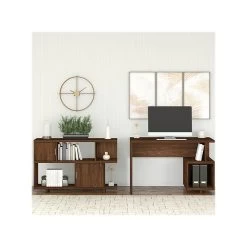Kathy Ireland® Home By Bush Furniture Madison Avenue 48" Writing Desk, Modern Walnut (MDS014MW)