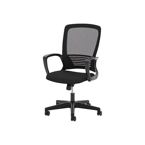 HON Mesh High-Back Chair, Center-Tilt, Fixed Arms, Black Frame, Black (BSXVL525ES10) 2 HON Mesh High-Back Chair, Center-Tilt, Fixed Arms, Black Frame, Black (BSXVL525ES10) - Image 2