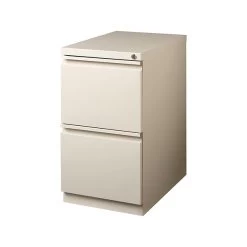 Quill BrandĀ® 2-Drawer Vertical File Cabinet, Locking, Letter, Putty/Beige, 19.88"D (24872D)