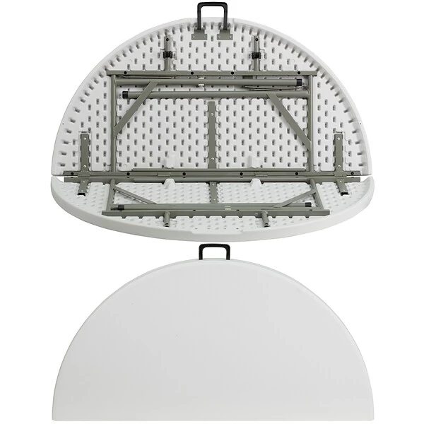 Flash Furniture 48'' Round Bi-Fold Granite White Plastic Folding Table (DAD122RZ) 6 Flash Furniture 48'' Round Bi-Fold Granite White Plastic Folding Table (DAD122RZ) - Image 6