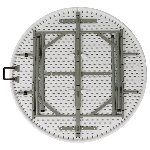 Flash Furniture 48'' Round Bi-Fold Granite White Plastic Folding Table (DAD122RZ) 8 Flash Furniture 48'' Round Bi-Fold Granite White Plastic Folding Table (DAD122RZ) - Image 8