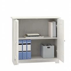 Bush Furniture Cabot 30.2" Storage Cabinet With 2 Shelves, Linen White Oak (WC31198) -Home furniture sp115661331 s7