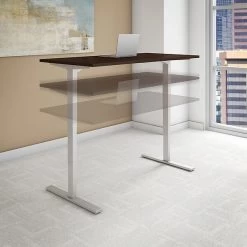 Bush Business Furniture Move 80 Series 23''-49'' Adjustable Standing Desk, Storm Gray/Cool Gray Metallic (HAT6030SGK)
