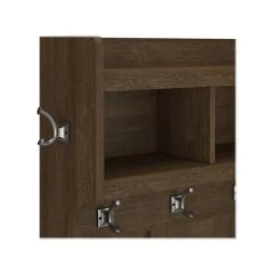 Kathy Ireland® Home By Bush Furniture Woodland 71" Hall Tree And Shoe Bench With 12 Shelves, Ash Brown (WDL002ABR) -Home furniture sp117593547 s7