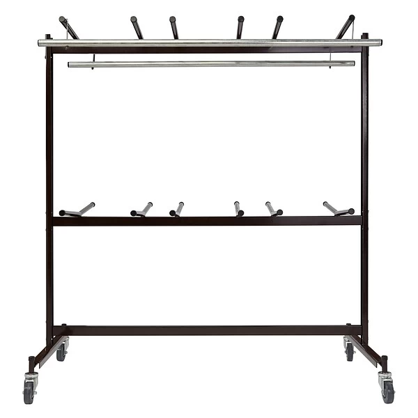 NPS Folding Chair Dollies, Chair Truck W/ Checkerette Bars, Brown (84-60) 2 NPS Folding Chair Dollies, Chair Truck W/ Checkerette Bars, Brown (84-60) - Image 2