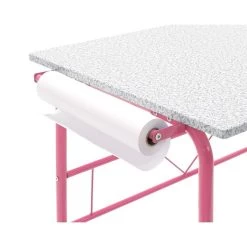 Studio Designs 35.5"W Project Center Corner Table, Pink Frame And Spatter Gray Top (55125) -Home furniture sp12332440 s7