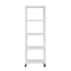 Space Solutions Ready-to-assemble 72-inch High Mobile 5-Shelf Bookcase, White 14 Space Solutions Ready-to-assemble 72-inch High Mobile 5-Shelf Bookcase, White -Home furniture sp123885467 s7