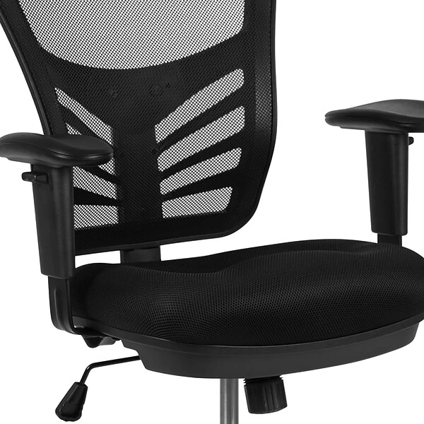 Flash Furniture Nylon Drafting Chair With Lumbar Support, Black (HL-0001-1CBLACK-GG) 7 Flash Furniture Nylon Drafting Chair With Lumbar Support, Black (HL-0001-1CBLACK-GG) - Image 7
