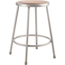 NPS 6200 Series 24" Heavy Duty Steel Stool, Gray -2 Pack (6224/2)