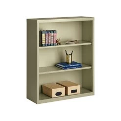 Hirsh HL8000 Series 3-Shelf 42"H Steel Bookcase, Putty (21989) -Home furniture sp127029223 s7