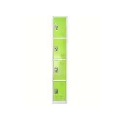 AdirOffice 72" 4-Compartment Steel Tier Key Lock Green Storage Locker (629-204-GRN)