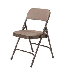 NPS 2200 Series Fabric Padded Premium Folding Chairs, Russet Walnut, 4 Pack (2207/4) -Home furniture sp130557484 s7