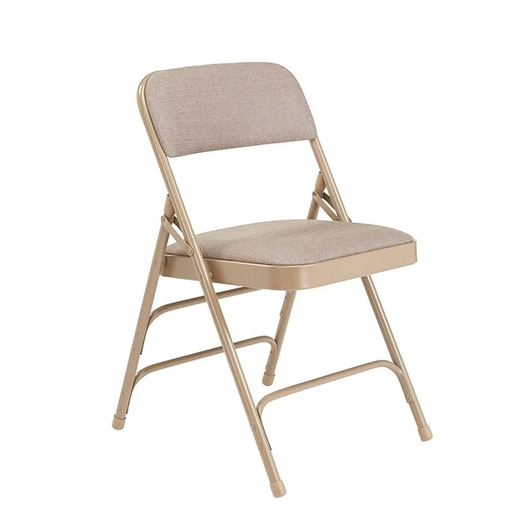 NPS 2300 Series Fabric Padded Triple Brace Double Hinge Premium Folding Chairs, Cafe Beige/Beige, 4 Pack (2301/4) 7 NPS 2300 Series Fabric Padded Triple Brace Double Hinge Premium Folding Chairs, Cafe Beige/Beige, 4 Pack (2301/4) - Image 7