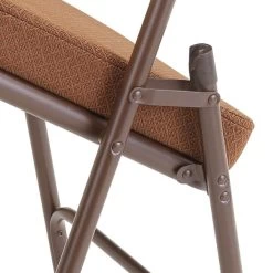 NPS 3200 Series Premium 2" Fabric Padded Folding Chairs, Antique Gold/Brown, 2 Pack (3219/2) -Home furniture sp130557559 s7