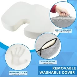 Mount-It! ErgoActive Memory Foam Seat Cushion, Gray (MI-1101) 12 Mount-It! ErgoActive Memory Foam Seat Cushion, Gray (MI-1101) -Home furniture sp133530980 s7